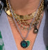Jumbo Malachite or Mother of Pearl Heart Pendant