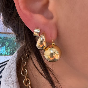 Floating Gold Globe Earrings