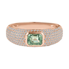 Bezel Set Gemstone & Diamond Stacking Ring