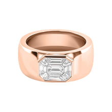 Boss Diamond & Gold Barrel Ring