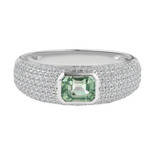 Bezel Set Gemstone & Diamond Stacking Ring