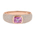 Bezel Set Gemstone & Diamond Stacking Ring