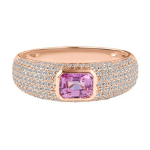 Bezel Set Gemstone & Diamond Stacking Ring