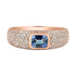 Bezel Set Gemstone & Diamond Stacking Ring