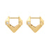 Puffy Kite Geometric Diamond Hoop Earrings