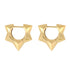 Puffy Spike Star Hoop Earrings