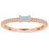 The Julia Birthstone Single Gemstone Baguette Stacking Ring