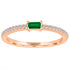 The Julia Birthstone Single Gemstone Baguette Stacking Ring
