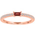 The Julia Birthstone Single Gemstone Baguette Stacking Ring