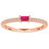 The Julia Birthstone Single Gemstone Baguette Stacking Ring