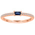 The Julia Birthstone Single Gemstone Baguette Stacking Ring