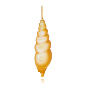 White or Golden Mother of Pearl Spiral Shell Charm