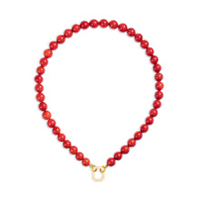 Beaded Gemstone Necklace with Enhancer Clasp