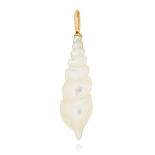 White or Golden Mother of Pearl Spiral Shell Charm