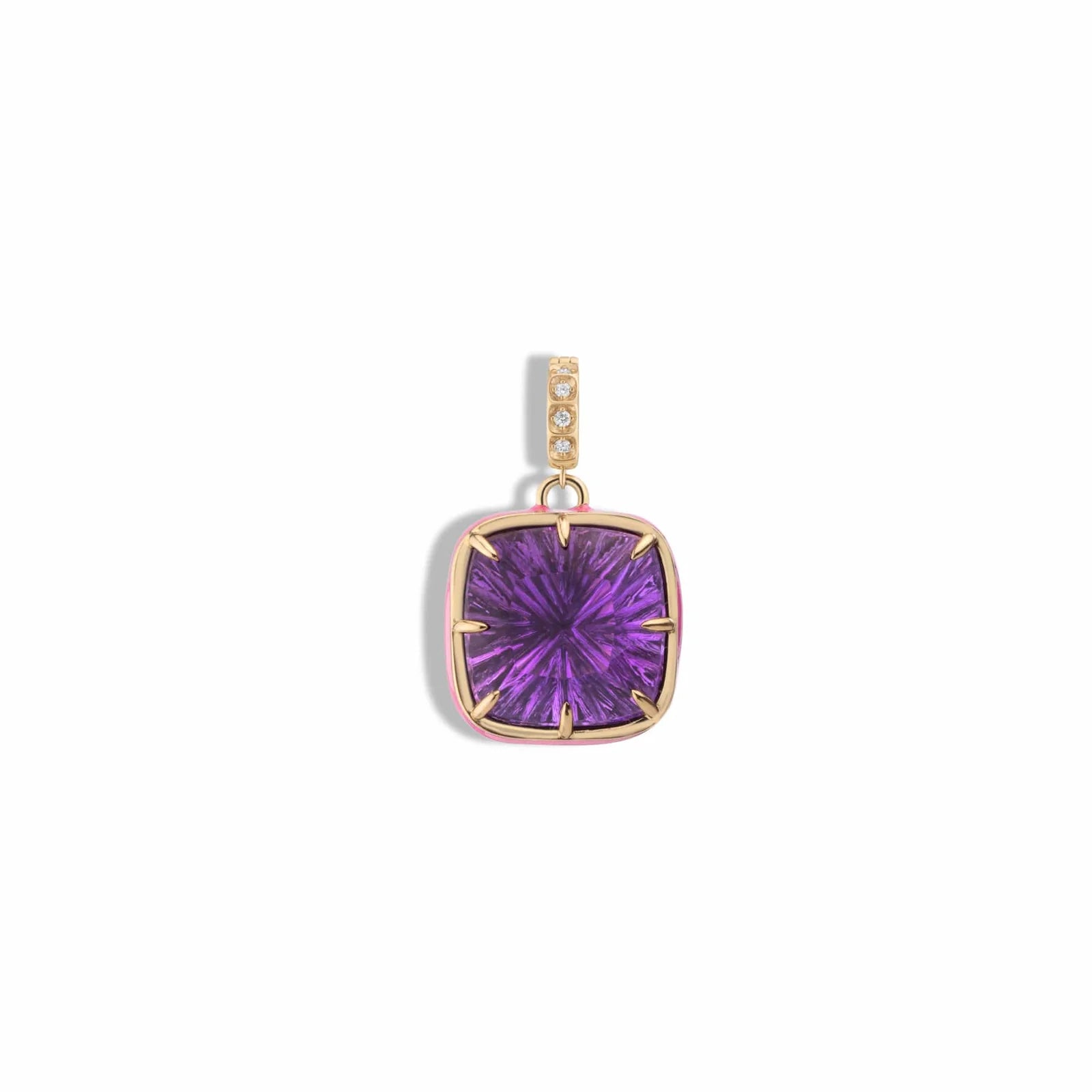 Supernova Amethyst & Plum Enamel Pendant