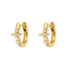 Tiny Diamond Cross Hoop Earrings