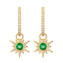 Tiny Love Explosion Emerald or Blue Sapphire Earring Charm