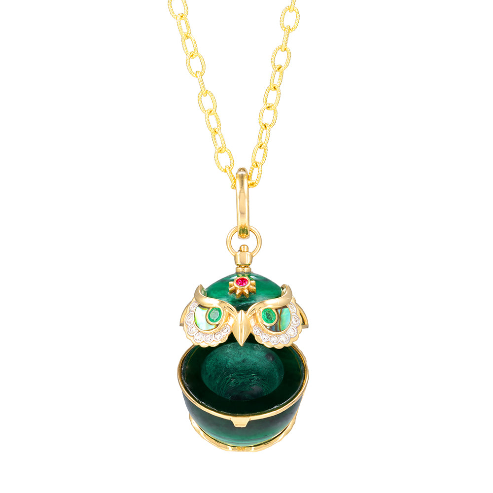 Tree of Wisdom Owl Amulet Pendant