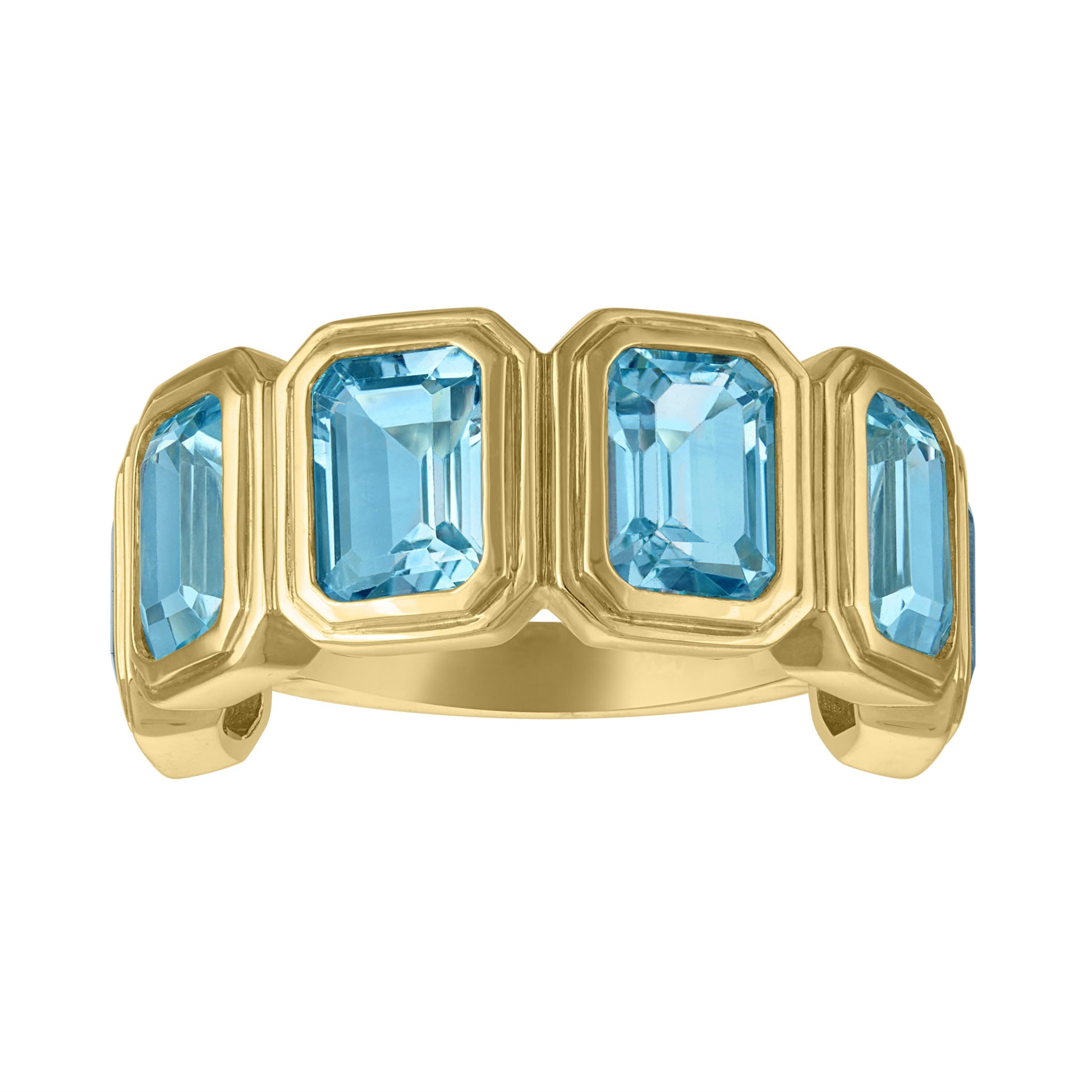 MAC Gemstone Half Eternity Band Ring 
