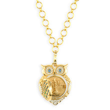 Wise Owl Opal Double Sided Locket Pendant