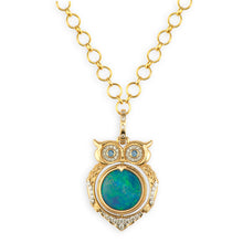 Wise Owl Opal Double Sided Locket Pendant