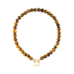 Beaded Gemstone Necklace with Enhancer Clasp