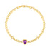The Cooper Faceted Heart on Cuban Link Chain Bracelet