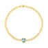 The Cooper Faceted Heart on Cuban Link Chain Bracelet