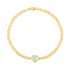 The Cooper Faceted Heart on Cuban Link Chain Bracelet
