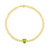 The Cooper Faceted Heart on Cuban Link Chain Bracelet