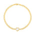 The Cooper Faceted Heart on Cuban Link Chain Bracelet
