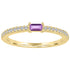 The Julia Birthstone Single Gemstone Baguette Stacking Ring