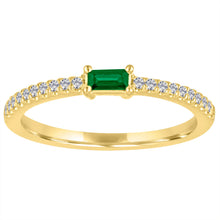 The Julia Birthstone Single Gemstone Baguette Stacking Ring
