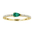Layla Semiprecious Pear on Diamond Stacking Ring
