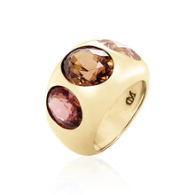 3 Oval Chunky Zircon Nomad Ring