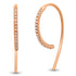 Pave Diamond Modern Hook Earrings