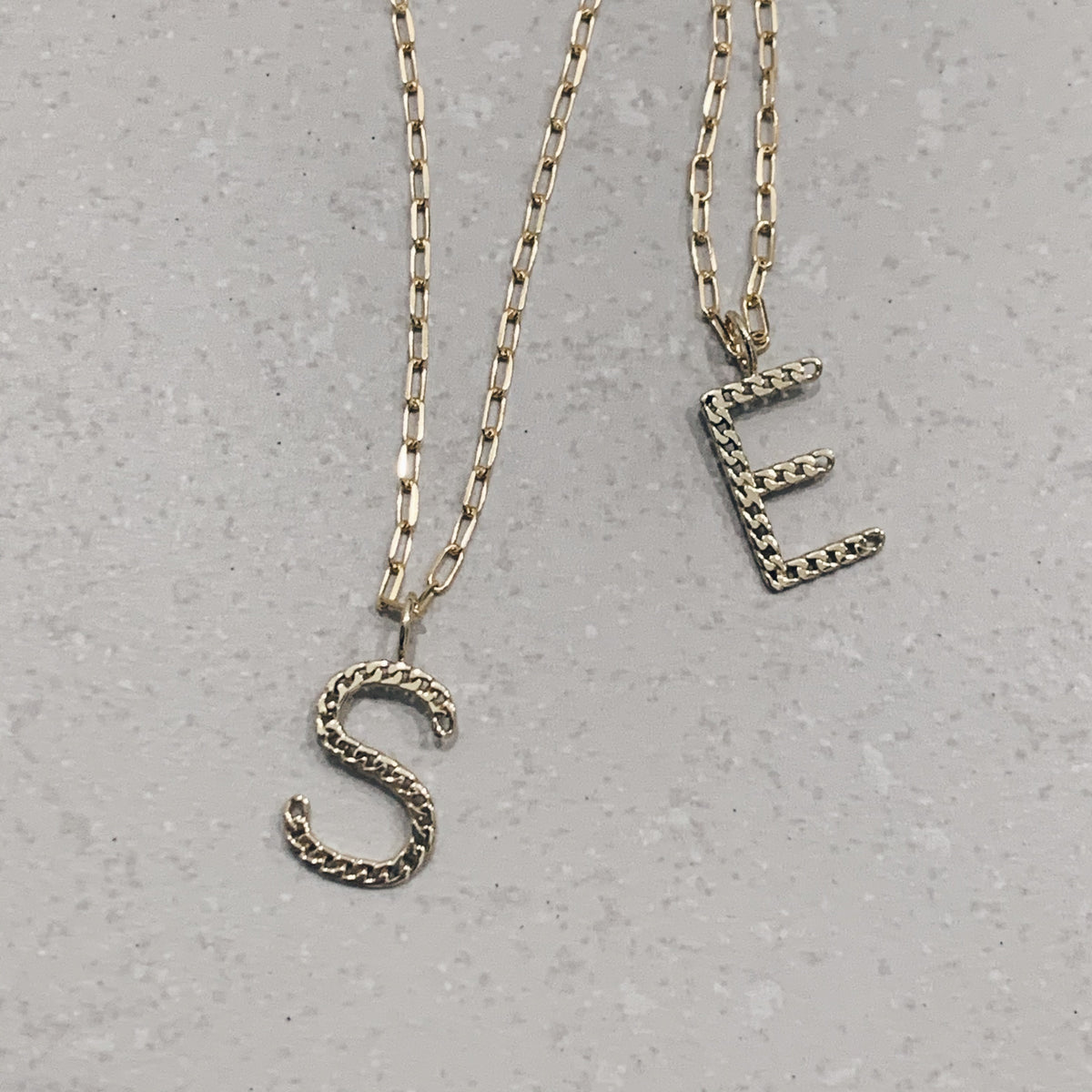Cuban Chain Link Initial Charm