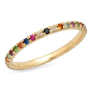 Multi Colored Eternity Band