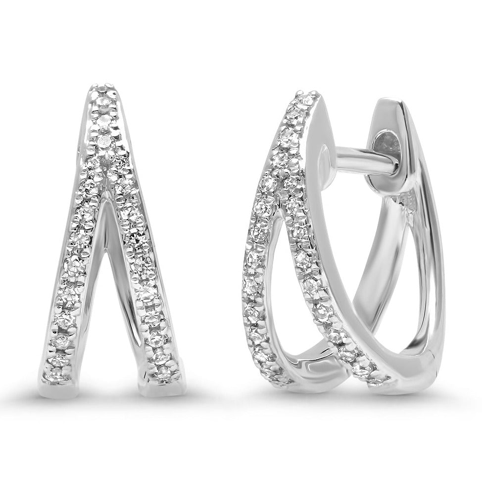Diamond Split Huggie Hoop Earrings – Milestones by Ashleigh Bergman