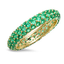 Gemstone Pave Domed Ring