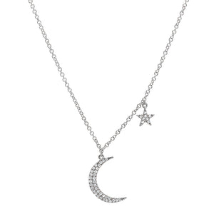 Diamond Moon & Star Charm Necklace – Milestones by Ashleigh Bergman