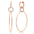 Diamond Link Triple Hoop Drop Earrings