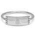 Rectangle Diamond Skinny Plaque Engravable Ring