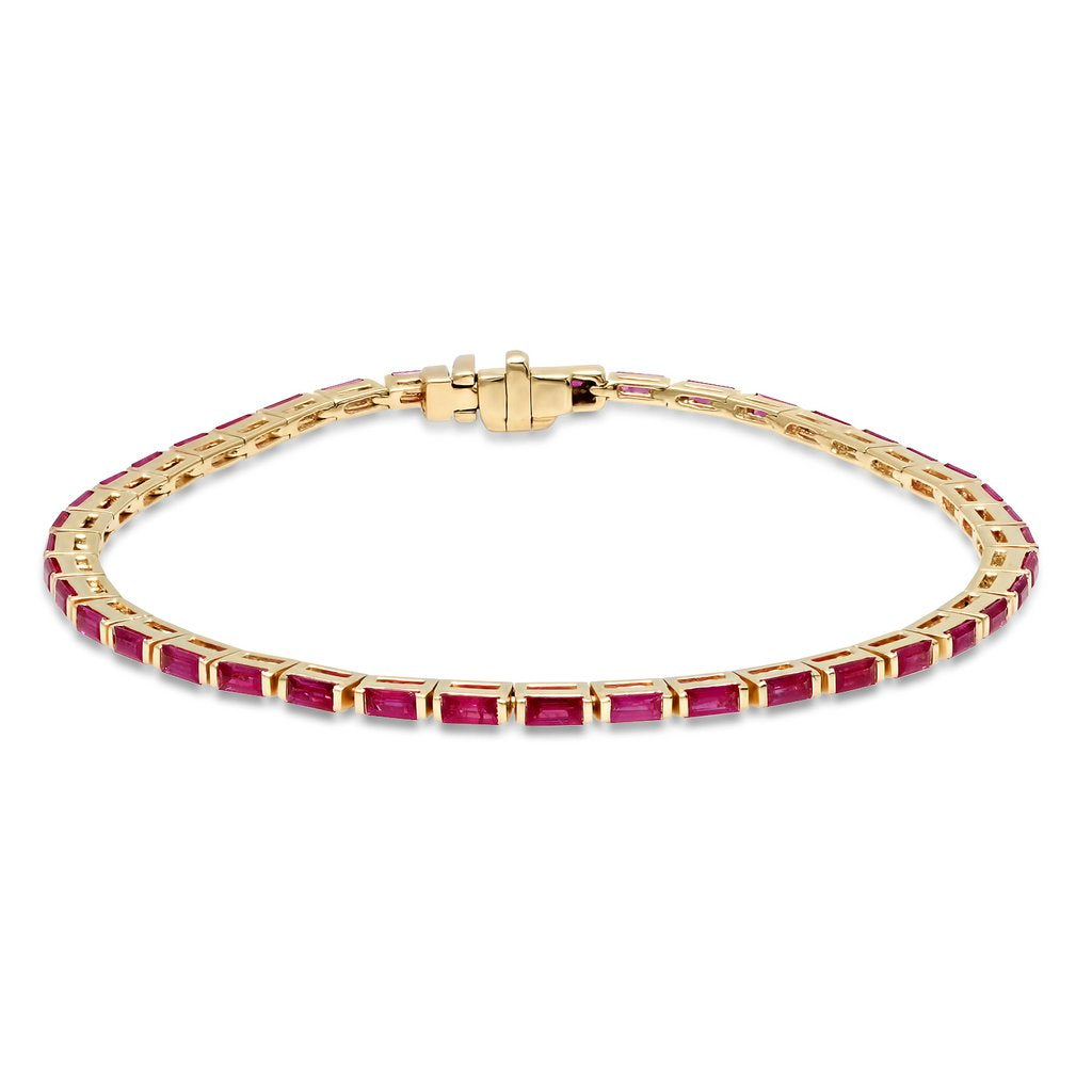 Ruby Baguette Tennis Bracelet