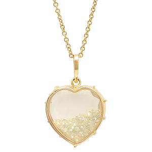 Diamond Heart Shaker Necklace