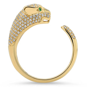 Pave Diamond Panther Ring