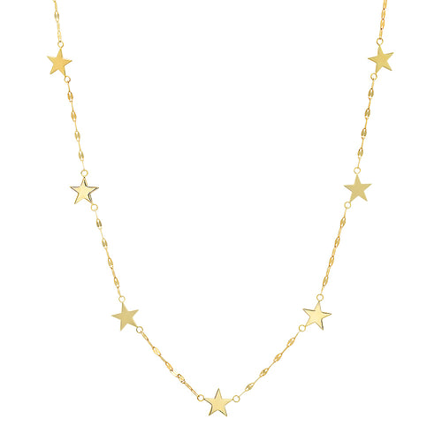 Sparkling Gold Star Necklace