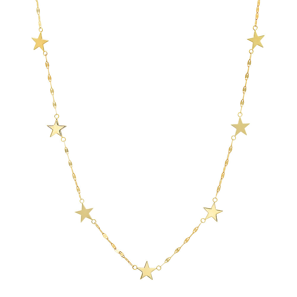 Sparkling Gold Star Necklace