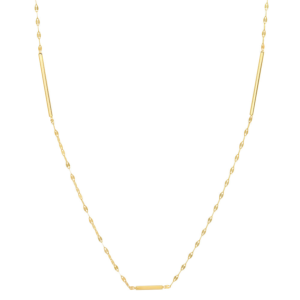 Sparkling Gold Bar Layer Necklace