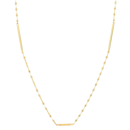 Sparkling Gold Bar Layer Necklace